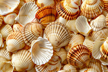 Seashells closeup invertebrate collection