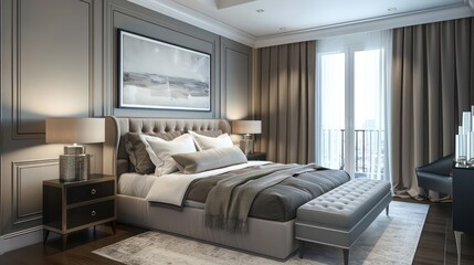 comfy room with bed, beautiful bedroom design