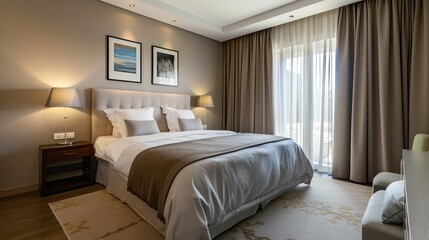 comfy room with bed, beautiful bedroom design