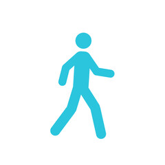 Walker icon. Isolated on white background. Brom blue icon set.