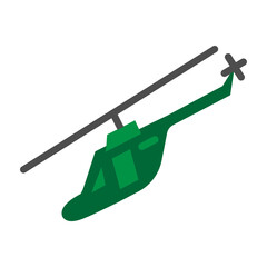 Helicopter Vector Flat Icon Design