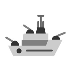 Warship Vector Flat Icon Design
