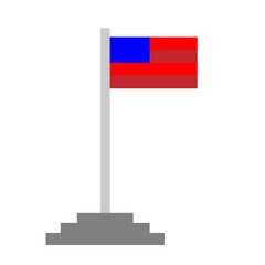 Patriotic Flag Vector Flat Icon Design