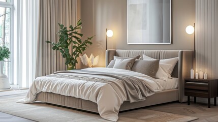 interior of bedroom, hotel bedroom, cozy bedroom, comfy bedroom, luxury home interior