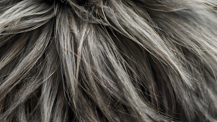 Naklejka premium fluffy cat fur in shades of grey