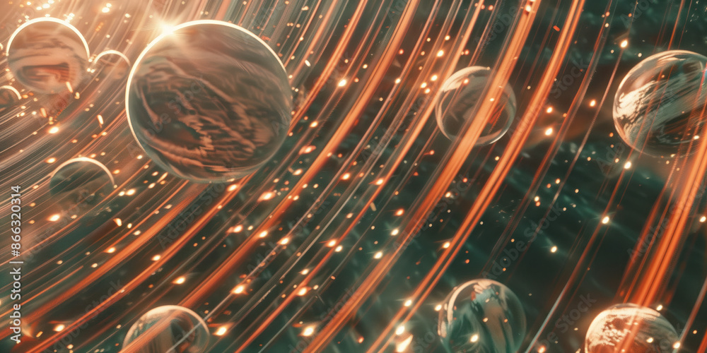 Poster abstract illustration of singularity concept. origin of life. space and science. background image. c