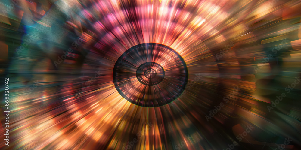 Poster abstract illustration of singularity concept. origin of life. space and science. background image. c