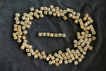 Buchstabenwürfel, Holzwürfel, Freiheit, Freedom