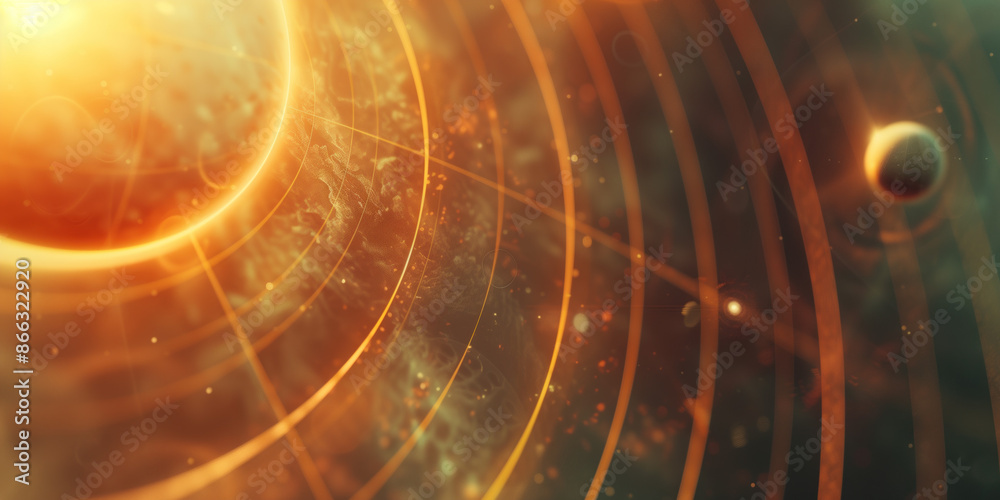 Poster abstract illustration of singularity concept. origin of life. space and science. background image. c