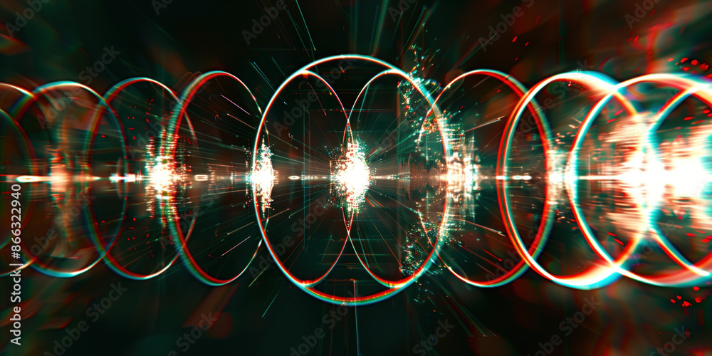 Poster abstract illustration of singularity concept. origin of life. space and science. background image. c