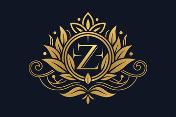 z-luxury logo flower monogram vector illustration