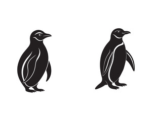 Naklejka premium Silhouette a penguin bird