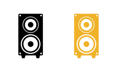 Speaker icon on white background. Vector illustration in trendy flat style