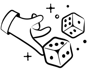 Hand rolling dice