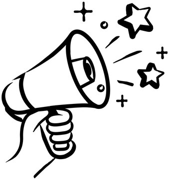 Handheld megaphone announcement 