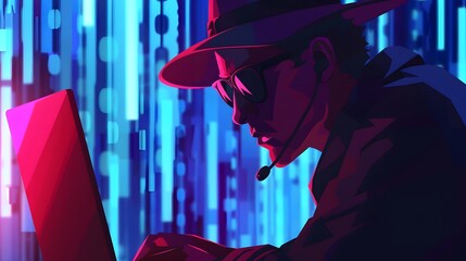 A digital detective investigates a cybercrime scene