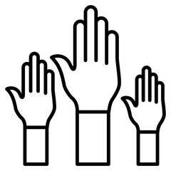 Obraz premium public service icon black line and black glyph