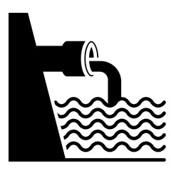 public service icon black line and black glyph