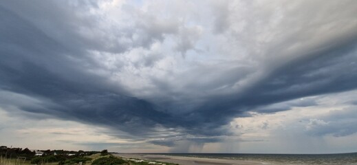 Unwetter, gewitter, gewitterwolken, sturm, regen, ostsee, wolken, dunkle wolken, regenwolken, 