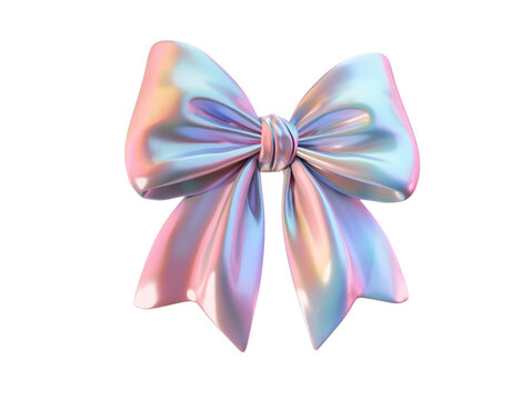 recommend clip art: Rainbow colored bow on transparent background.