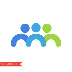 People group logo. Business team sign. Communication or connection colorful icon