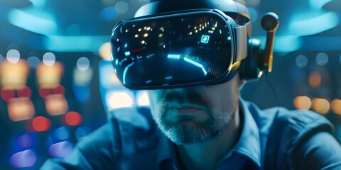 Virtual casino with AR dealers crypto bets blending tradition and innovation. Concept Virtual Casino, AR Dealers, Crypto Bets, Tradition, Innovation