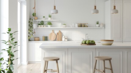 kitchen interior of a modern house apartment