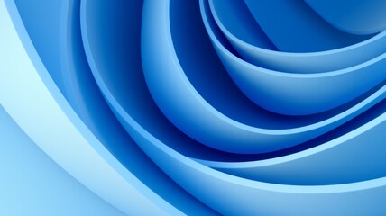 Abstract Blue Wavy Background. Smooth, Flowing Lines and Curves for Modern, Minimalist Design.
