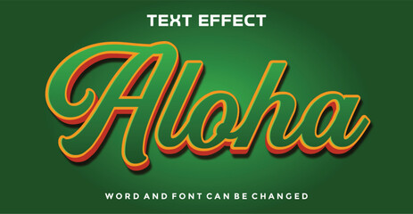 Aloha editable text effect