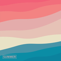 Obraz premium Abstract background design with summer color theme, with wavy patterns,Abstract summer wave background,