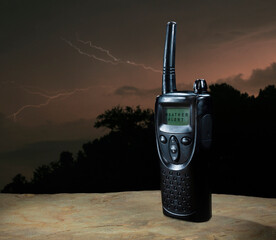 Weather alert on a handheld radio