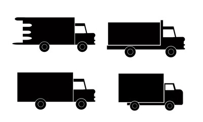 Customisable truck isolated on white background.