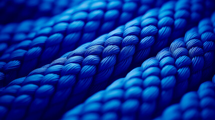 Obraz premium Close-Up of Blue Knitted Fabric Texture in Soft Focus