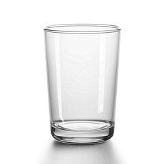 Empty Transparent Plastic Glass with Shadows and Lightness