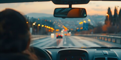 Realistic car journey option with a 23hour travel time depending on traffic. Concept Road Trip Adventure, Long Distance Driving, Cross-Country Trek, Traffic Jam Survival, Travel Time Management