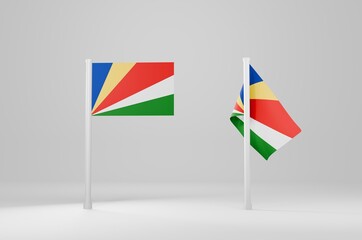 Seychelles Flag 3d Illustration Stock Image	