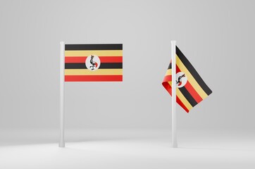 Uganda Flag 3d Illustration Stock Image	