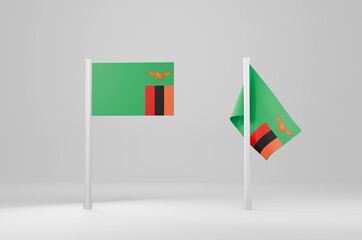 Zambia Flag 3d Illustration Stock Image	