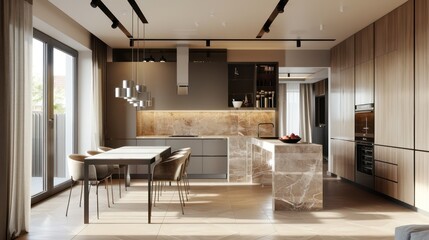 Fototapeta premium modern kitchen interior, professional interior photos