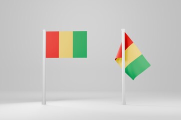 Guinea Flag 3d Illustration Stock Image	