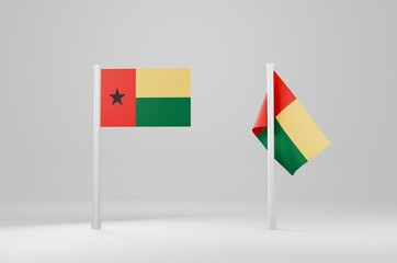 Guinea Bissau Flag 3d Illustration Stock Image	