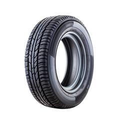 Obraz premium tire, front view, rear side, black rubber tire, png on transparent background