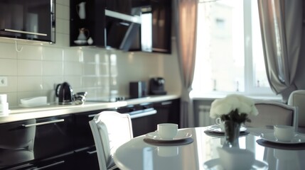 clean interior design of modern kitchen, home. different angles, professional photography