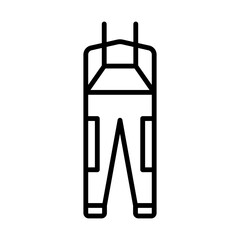 Waders line icon