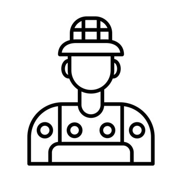 recommend clip art: Fisherman line icon