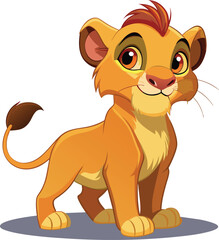 cartoon lion vector illustration