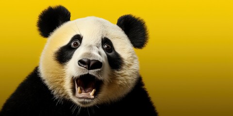 Obraz premium Surprised Panda Close-up