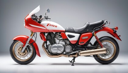 Obraz premium tour motorbike, isolated white background 