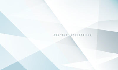 Obraz premium White and grey 3d modern abstract background with polygonal texture. Soft gray and light blue wide abstract banner. White vector illustration