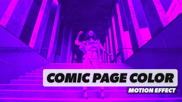 Comic Page Color Procedural Motion Effect